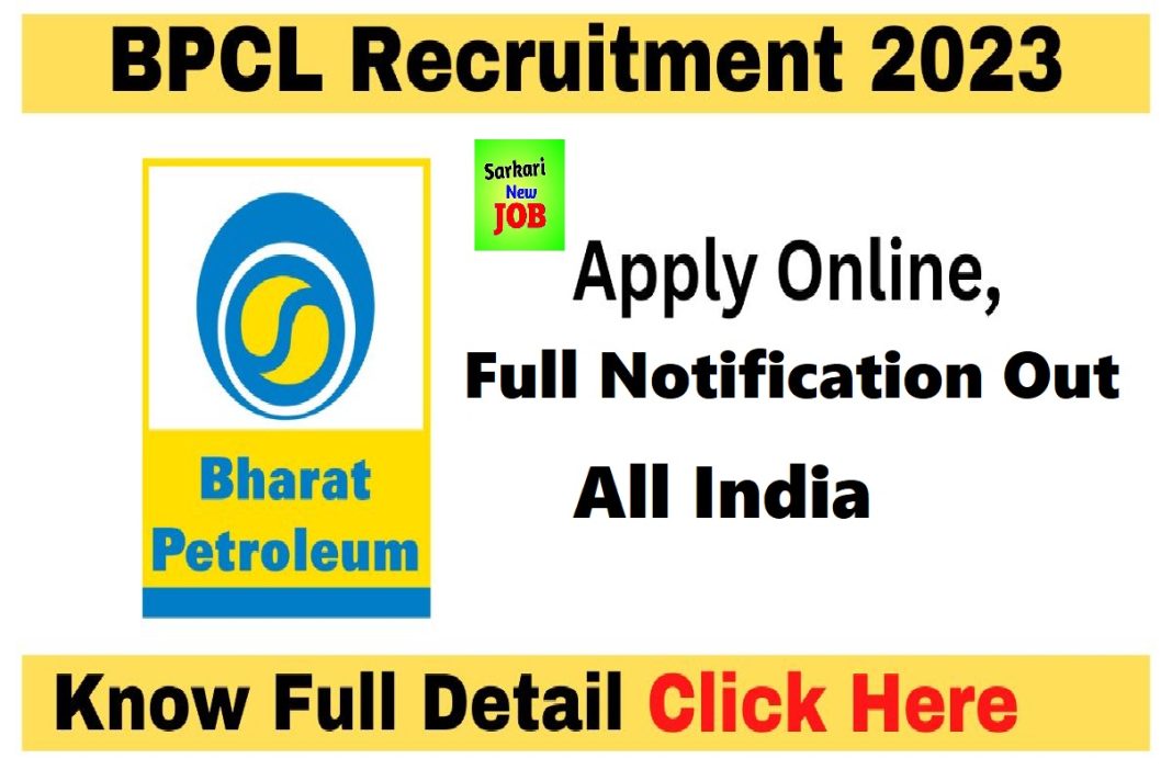 Bpcl Recruitment Full Notification Released Graduate