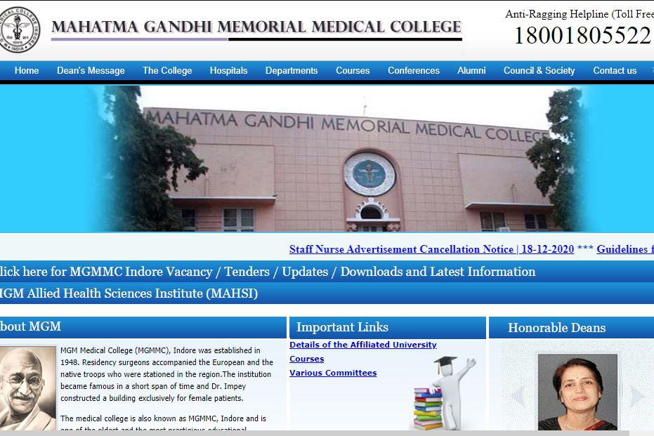 MGMMC Indore Recruitment 2021 ratlam medical college vacancy,