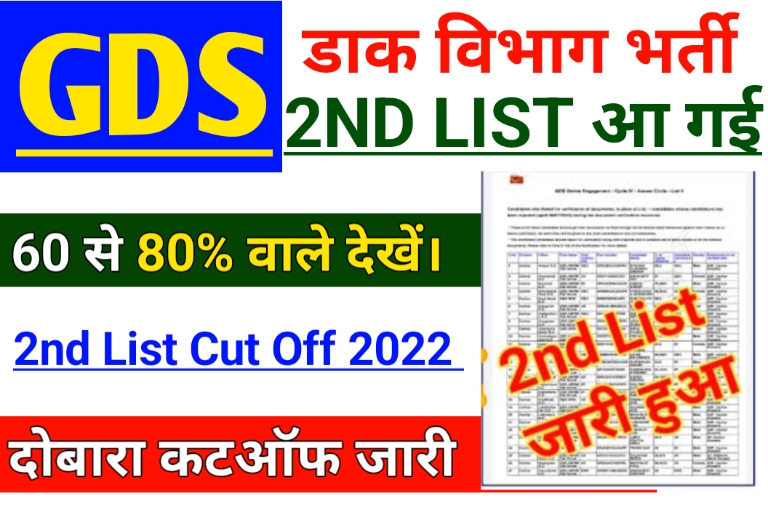Indian Post GDS 2nd Result Check Link 2022 :: इंडियन पोस्ट GDS 2nd रिजल्ट चेक लिंक