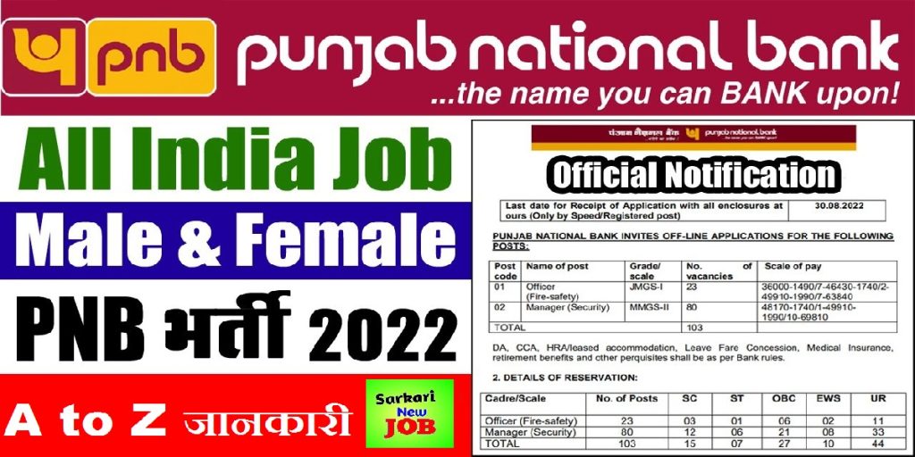 PNB Vacancy 2022  Big update ,पंजाब नेशनल बैंक में नौकरी करने का गोल्डन चांस, निकली बंपर वैकेंसी, 69000 मिलेगा वेतन