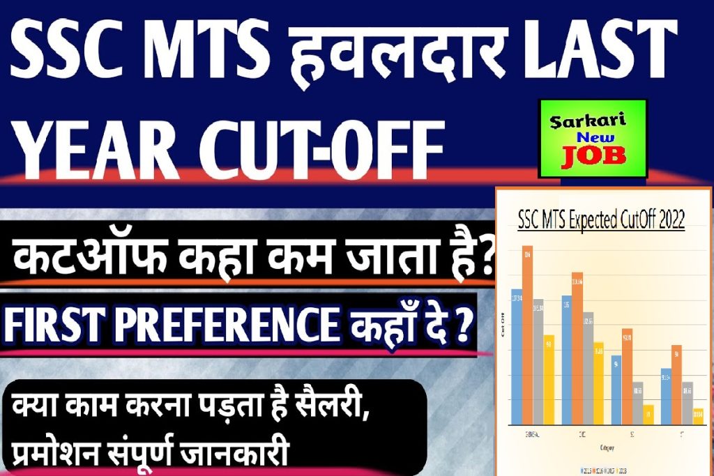 SSC MTS 2022 Expected Cut Off  एसएससी एमटीएस 2022 एक्सपेक्टेड  कट ऑफ टियर 1 श्रेणी-वार कट ऑफ मार्क्स