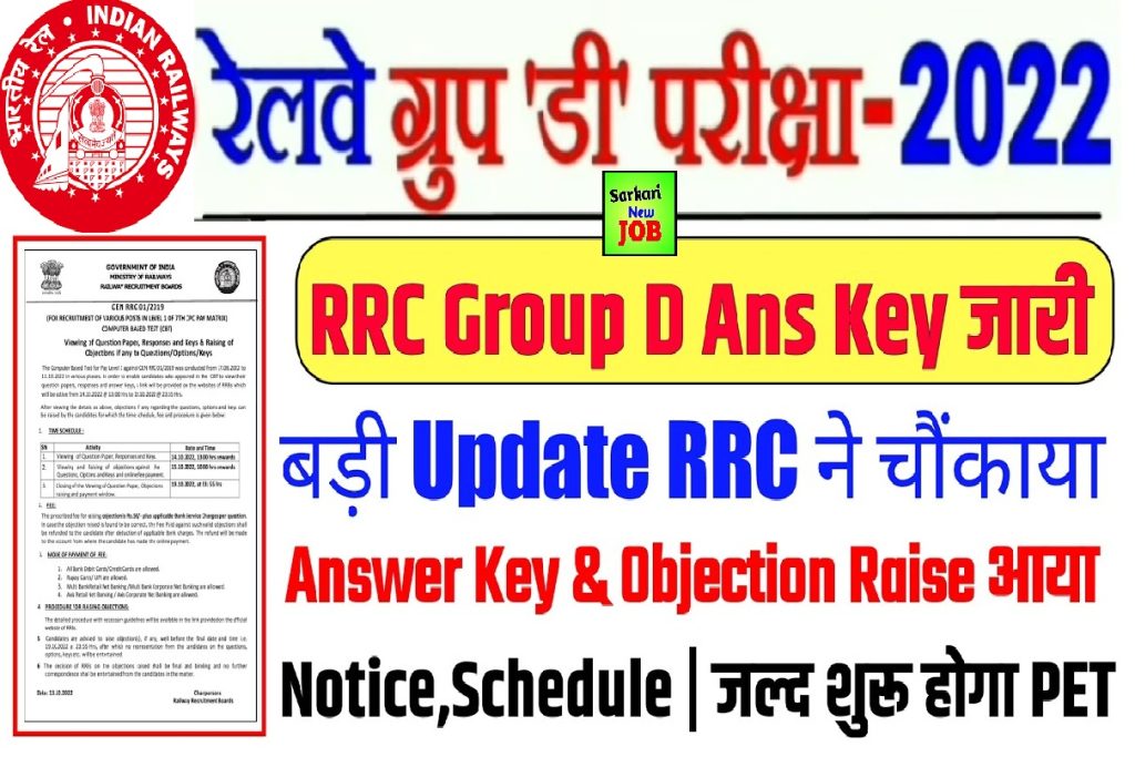 Railway Group D Answer Key 2022 PDF www.indianrailways.gov.in Download RRC CEN Level 1 Notice and Updates Here