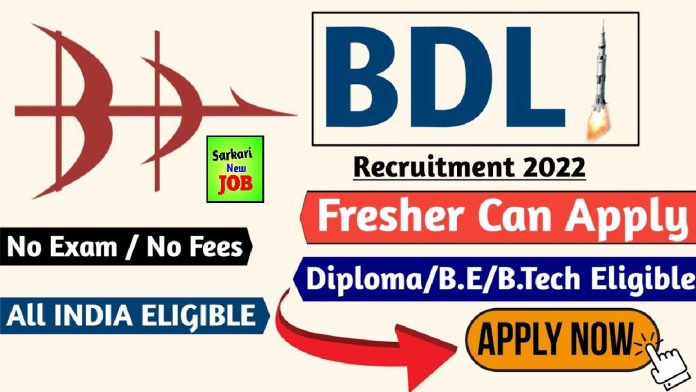 Bdl Recruitment 2022 23 Apply Online For 120 Graduatediploma Apprentice Post Check 1529