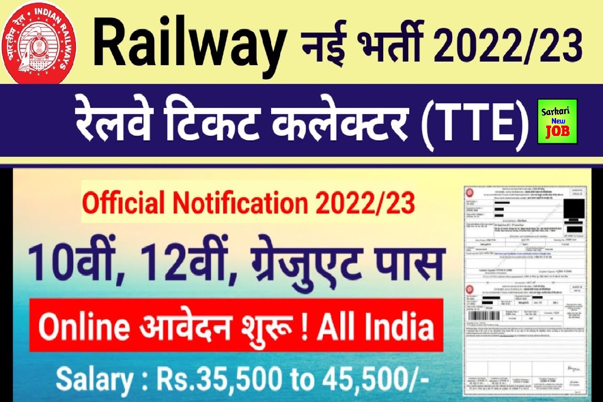 Railway TC -TTE (Ticket Collector) Recruitment 2022-23 Railway TC Bharti 2022-23, Big News