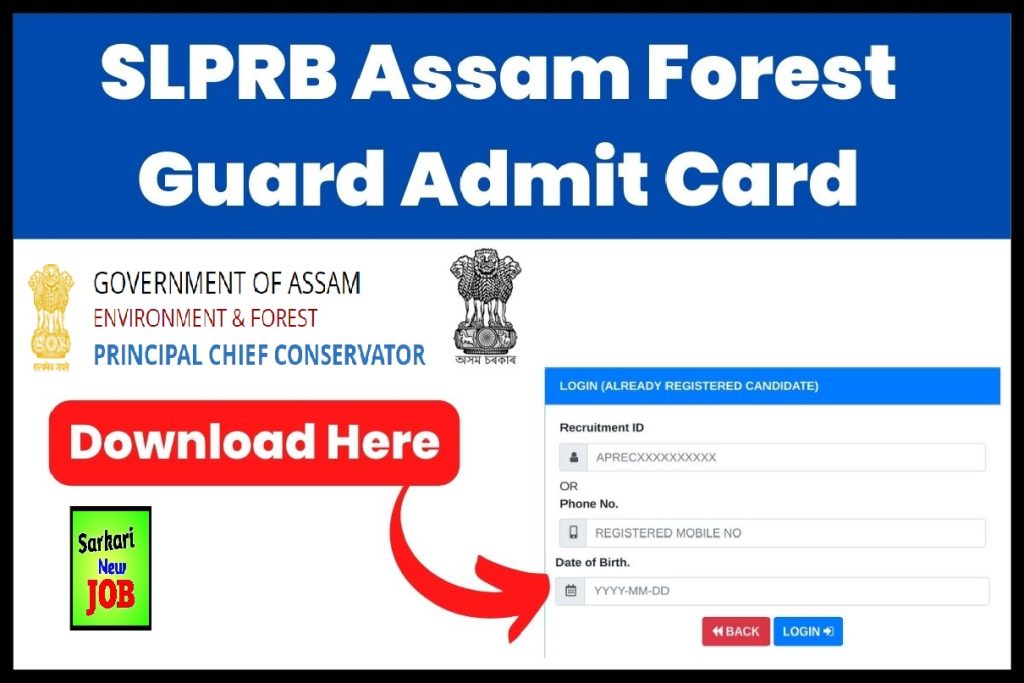 Assam Forest Guard Admit Card 2023 Direct Link (Released) Check PET PST Date @slprbassam.in