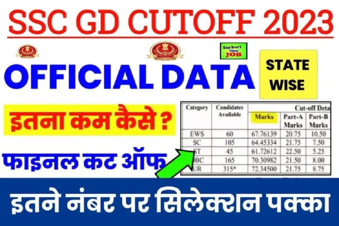 SSC GD Constable Cut-Off 2023 State Wise SC, ST, OBC, Get Year Cut off, SSC GD कांस्टेबल कट-ऑफ Big News SSC GD Constable Cut-Off 2023 State Wise SC, ST, OBC, Get Year Cut off, SSC GD कांस्टेबल कट-ऑफ Big News