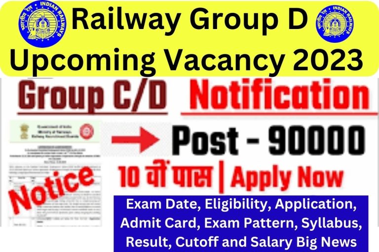 Railway Group D Upcoming Vacancy 2023 » Exam Date, Eligibility, Application, Admit Card, Exam Pattern, Syllabus, Result, Cutoff and Salary Big News