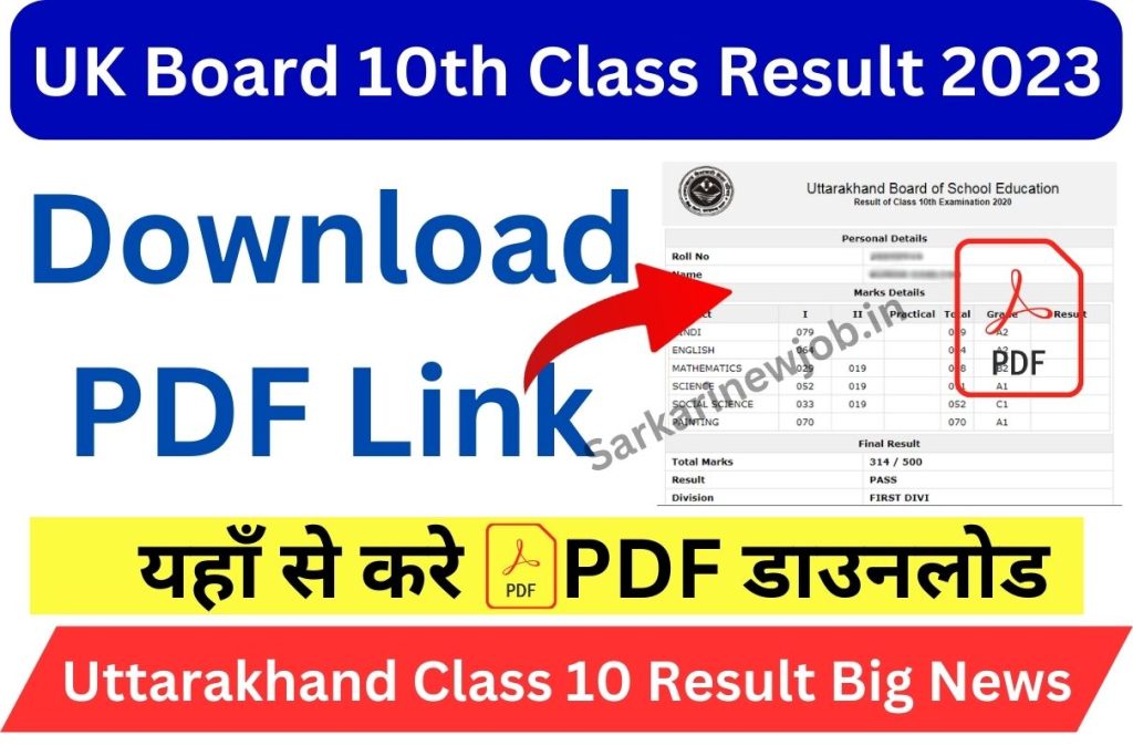 UK Board 10th Class Result 2023 Download PDF Link, Uttarakhand Class 10 Result Big News
