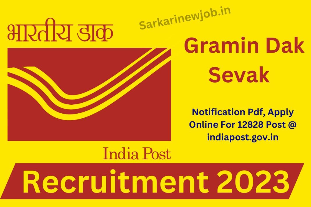 Gramin Dak Sevak Recruitment 2023 Notification Pdf, Apply Online For