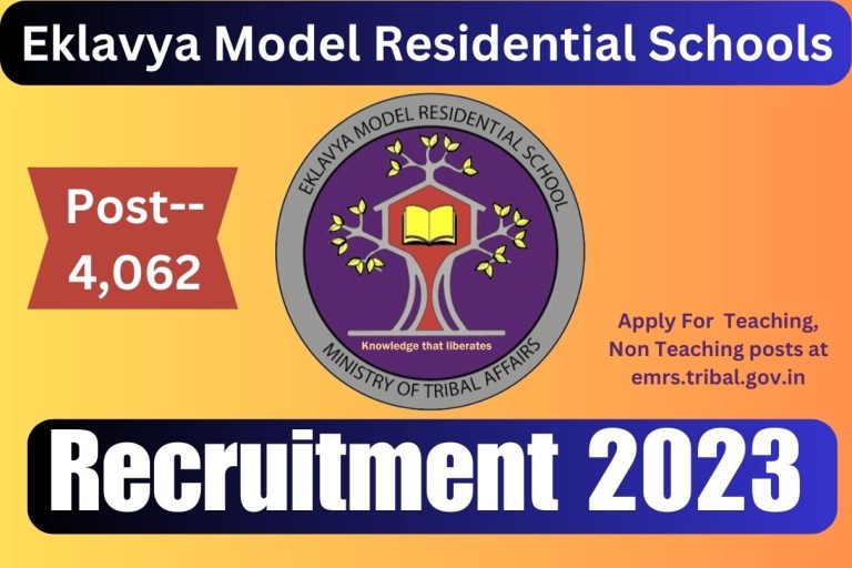 Eklavya Model Residential Schools Recruitment 2023 Apply For 4,062 Teaching, Non Teaching