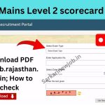 REET Mains Level 2 scorecard 2023 Download PDF rsmssb.rajasthan.gov.in; How to check