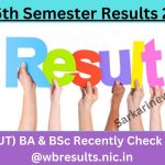 CU 6th Semester Results 2023 (OUT) BA & BSc Recently Check On @wbresults.nic.in