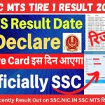 SSC MTS Tire 1 Result 2023 Check Recently Result Out on SSC.NIC.IN SSC MTS टियर 1 रिजल्ट