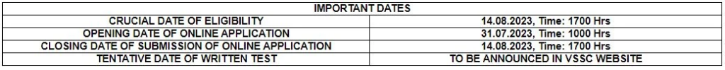 VSSC Recruitment 2023: Released New Notification Check Post, Age, Monthly Salary, Eligibility & How To Apply