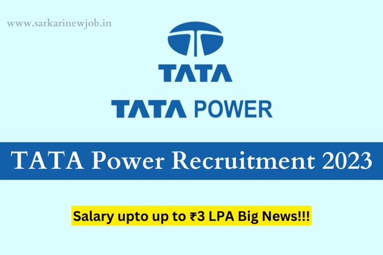 TATA Power Recruitment 2023 Salary upto up to ₹3 LPA Big News!!!