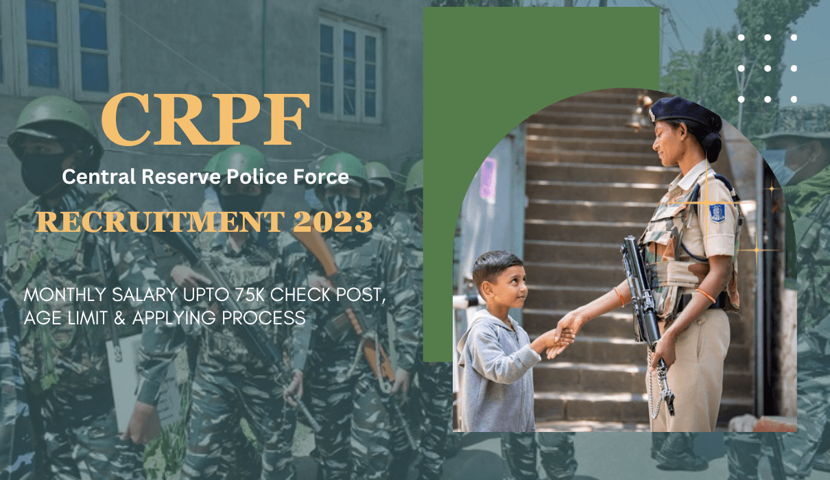 CRPF Recruitment 2023 Monthly Salary Upto 75K Check Post, Age Limit & Applying Process