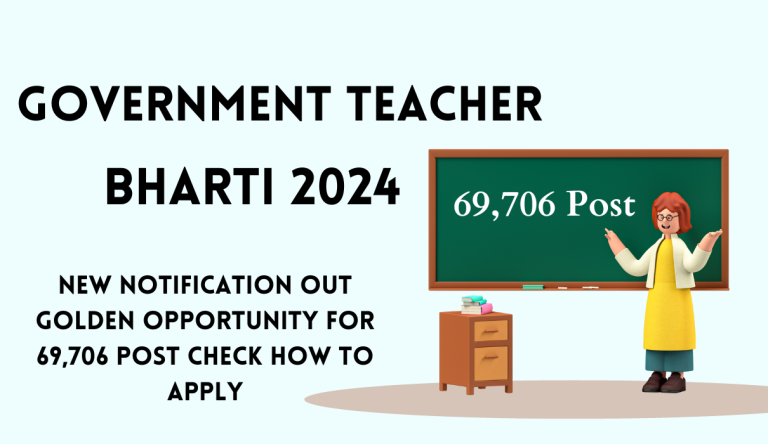 Government Teacher Bharti 2024 New Notification Out Golden Opportunity For 69,706 Post Check How To Apply