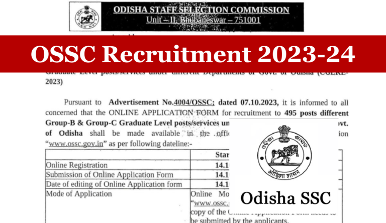 OSSC Recruitment 2023-24 Application Process Start For 234 Vital Assistant Post Big Update