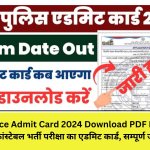UP Police Admit Card 2024 Download PDF Link यूपी पुलिस कांस्टेबल भर्ती परीक्षा का एडमिट कार्ड, सम्पूर्ण जानकारी
