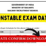 RPF Constable Exam Date 2025: आरपीएफ कांस्टेबल परीक्षा की एग्जाम डेट घोषित जल्दी से चेक करे