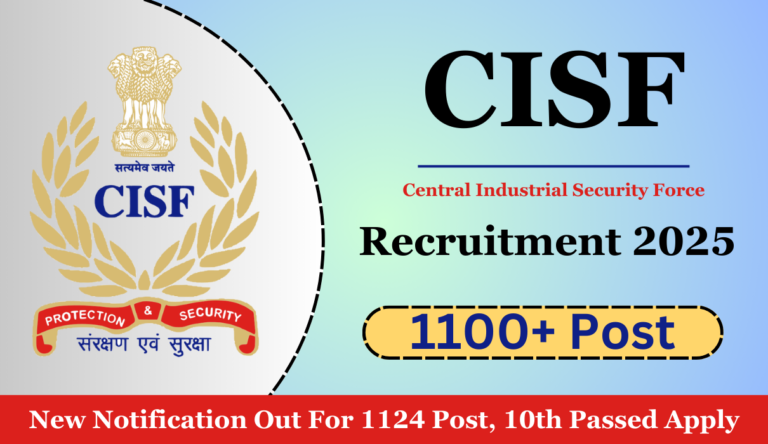 CISF Constable Driver Recruitment 2025: New Notification Out For 1124 Post, 10th Passed Apply