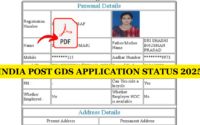 India Post GDS Application Status 2025: इडिया जीडीएस भर्ती का एप्लिकेशन स्टेटस जारी जल्दी से करे आवेदन