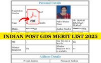 Indian Post GDS Merit List 2025: इंडिया पोस्ट जीडीएस रिजल्ट की फर्स्ट मेरिट लिस्ट जारी जल्दी से करे चेक
