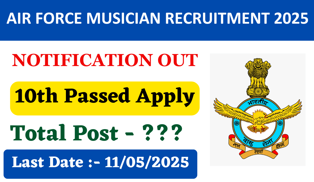 Air Force Musician Recruitment 2025: New Notification Out For 10th Passed Candidates
