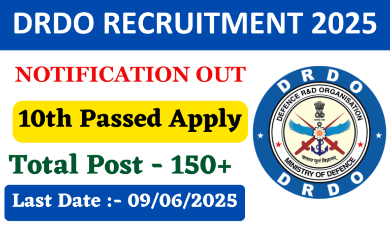 DRDO Recruitment 2025: New Notification Out For 150 Post, Apply Online Now