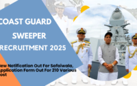 Coast Guard Sweeper Recruitment 2025: New Notification Out For Safaiwala, Application Form Out For 210 Various Post