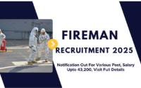 Fireman Recruitment 2025: Notification Out For Various Post, Salary Upto 43,200, Visit Full Details