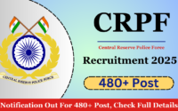 CRPF Group C Recruitment 2025: Notification Out For 480+ Post, Check Full Details