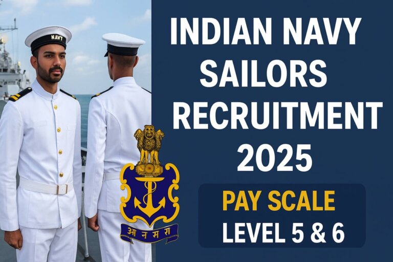 Indian Navy Sailors Recruitment 2025 Notification Out For 12th Passed Candidates, Offline Mode