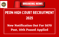 Peon High Court Recruitment 2025 New Notification Out For 5670 Post, 10th Passed Applied