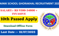 Sainik School Ghorakhal Recruitment 2025 New Notification Out For PGT, Ward Boy Post, Download Offline Form