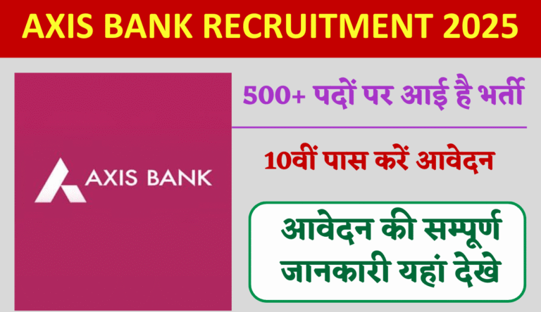 Axis Bank Recruitment 2025 New Notification Out, Apply Online Now
