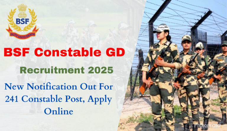 BSF Constable GD Recruitment 2025 New Notification Out For 241 Constable Post, Apply Online