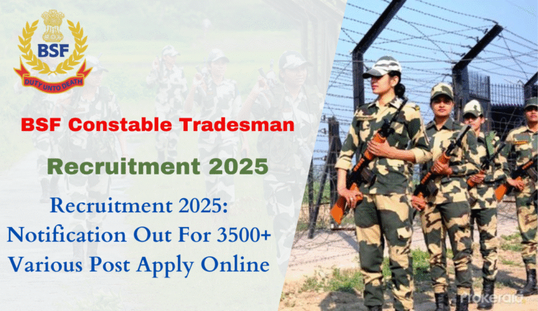 BSF Constable Tradesman Recruitment 2025: Notification Out For 3588, Apply Online Now