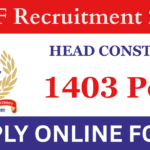 CISF Head Constable Recruitment 2025 Notification Out For 1403 Post, Apply Online