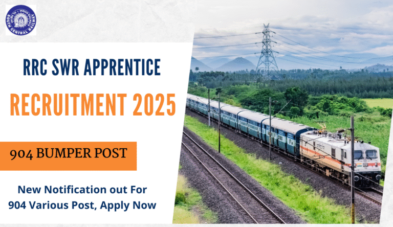 RRC SWR Apprentice Recruitment 2025 New Notification out For 904 Various Post, Apply Now