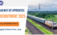 Railway ICF Apprentice Recruitment 2025 New Notification Out For 1010 Various Post
