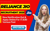 Reliance Jio Recruitment 2025 New Notification Out & Apply Online For 17,630 Various Post
