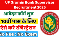 UP Gramin Bank Supervisor Recruitment 2025 New Notification Out For 92 Post, Application Form Here