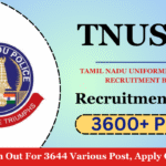 TNUSRB Recruitment 2025 Notification Out For 3644 Various Post, Apply Online Now